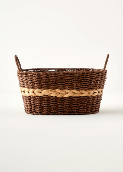 Neroa Kulplu Sepet Naturel (34x28x23 cm)