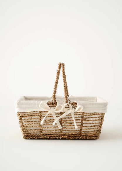 Arden Bezli Sepet Naturel (31x22x13 cm)