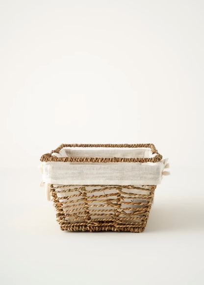 Arden Bezli Sepet Naturel (31x22x13 cm)