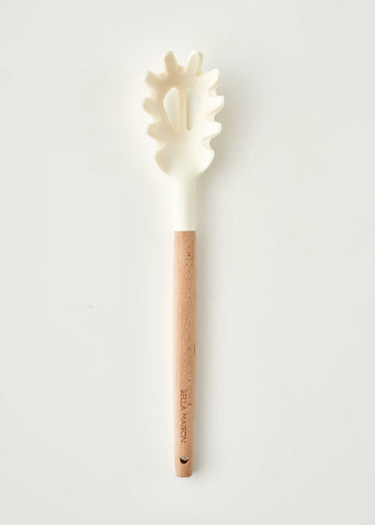 Olivia Silikon Makarna Kepçesi Krem (31x6x4 cm)