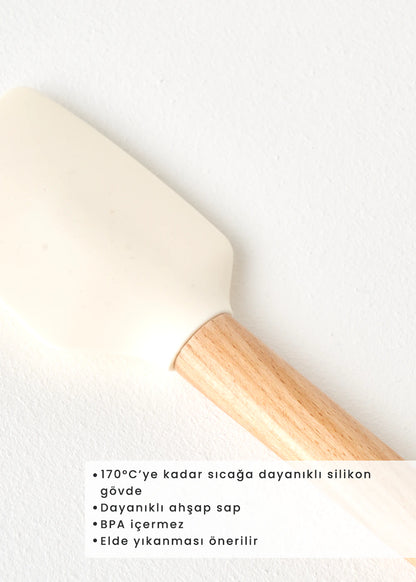 Olivia Silikon Spatula Krem (27,5x6x2 cm)