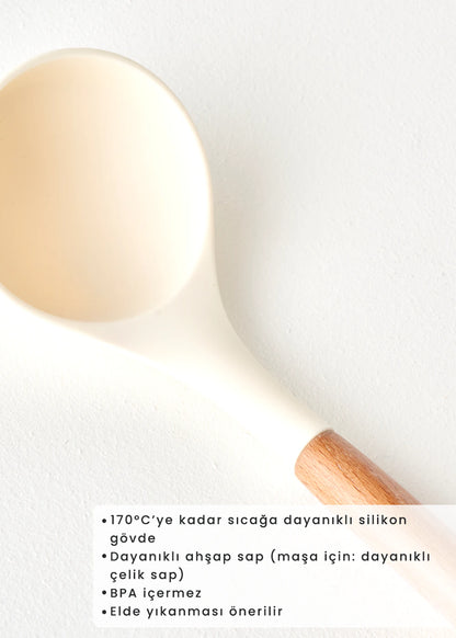 Olivia Silikon Kepçe Krem (32x8x6 cm)