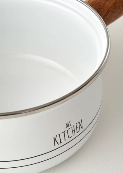 My Kitchen Emaye Sos Tenceresi Beyaz (1,6 lt)