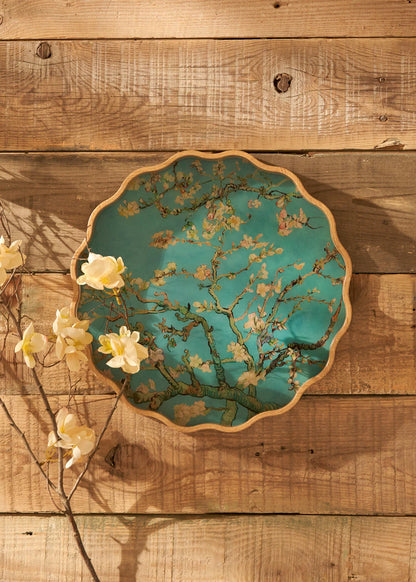 Van Gogh Almond Blossom Dekoratif Tepsi Turkuaz (34x4 cm)