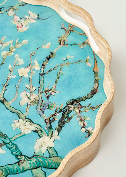 Van Gogh Almond Blossom Dekoratif Tepsi Turkuaz (34x4 cm)