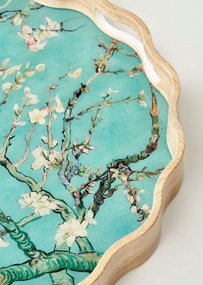 Van Gogh Almond Blossom Dekoratif Tepsi Turkuaz (34x4 cm)