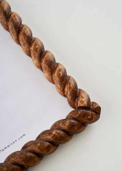 Twist Mango Ağacı Çerçeve Kahverengi (18x2x23 cm)