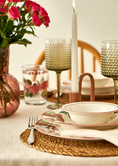 Rose Porselen 6'lı Bordürlü Servis Tabağı (27 cm) - 4