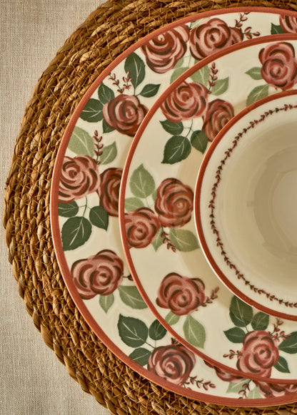 Rose Porselen 6'lı Çukur Tabak (23 cm)