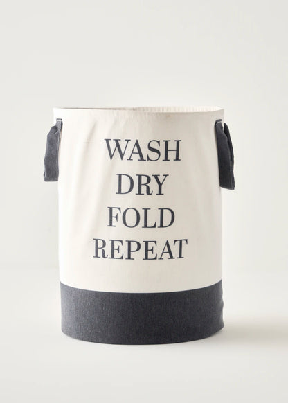 %100 Pamuk Wash Çamaşır Sepeti Koyu Gri (36x50 cm)