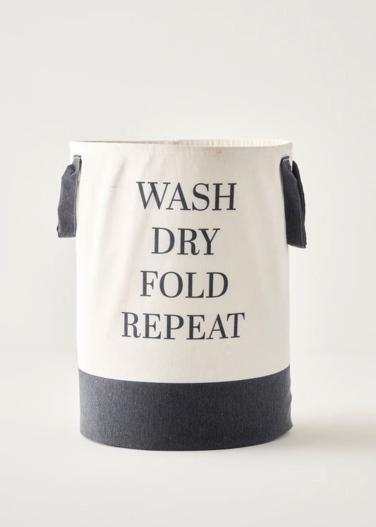 %100 Pamuk Wash Çamaşır Sepeti Koyu Gri (36x50 cm)