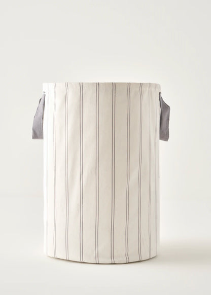 %100 Pamuk Stripe Çamaşır Sepeti Beyaz (36x50 cm)