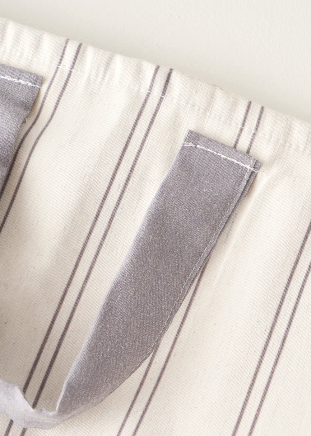 %100 Pamuk Stripe Çamaşır Sepeti Beyaz (36x50 cm) - 2