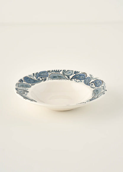 Paisley Porselen Makarna Tabağı Mavi (27 cm)