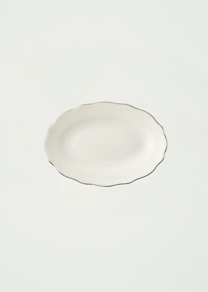 Victoria Porselen Sunum Tabağı Silver (20 cm)