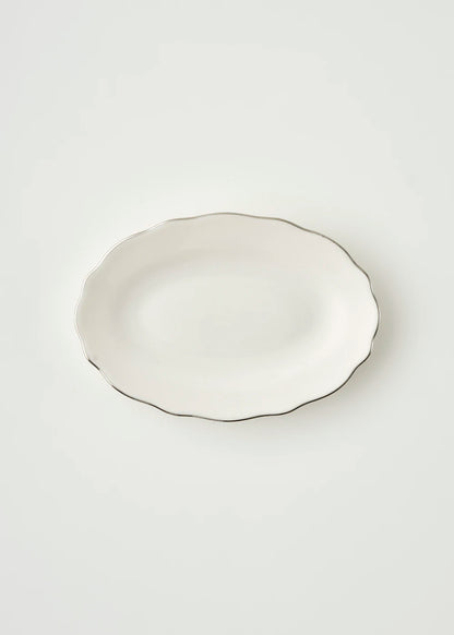 Victoria Porselen Sunum Tabağı Silver (25 cm)