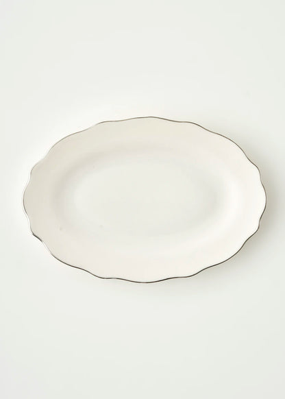 Victoria Porselen Sunum Tabağı Silver (30 cm)