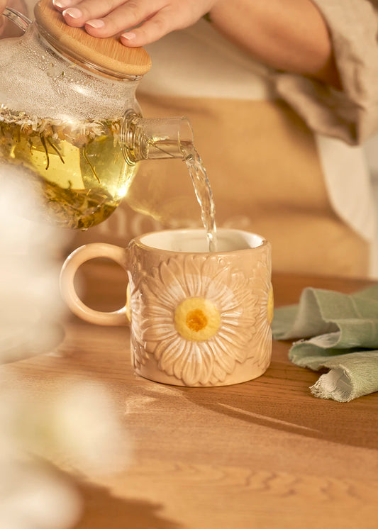 Daisy Seramik Kupa Bej (400 cc)