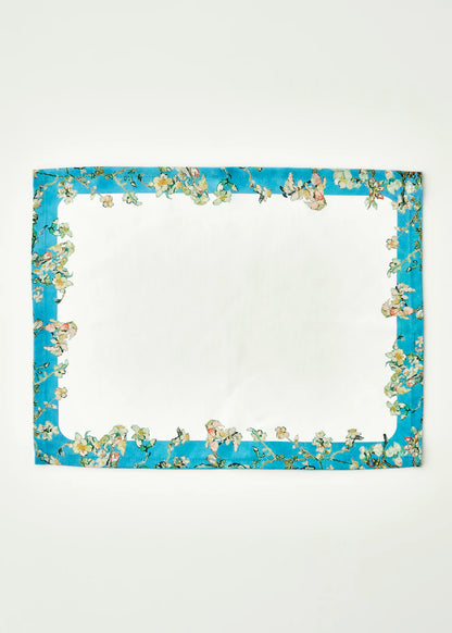 Van Gogh Almond Blossom Pamuklu Amerikan Servis Turkuaz (35x45 cm)