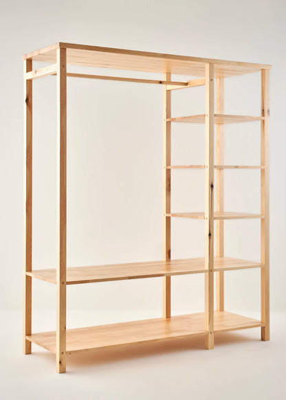 Monroe Açık Gardırop Naturel (156x52x180 cm)