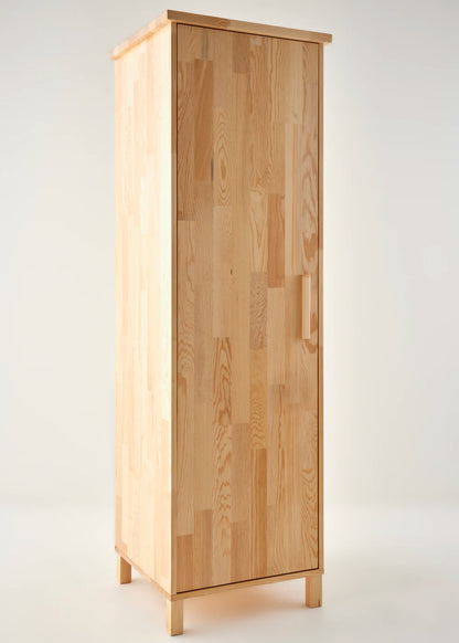 Monroe Tek Kapaklı Gardırop Naturel (50x52x180 cm)