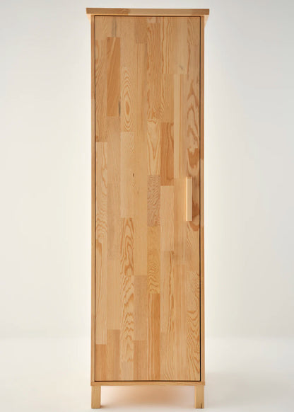 Monroe Tek Kapaklı Gardırop Naturel (50x52x180 cm)