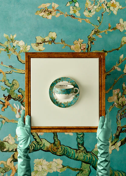 Van Gogh Almond Blossom 2'li Çay Fincanı Seti Turkuaz (270 cc)