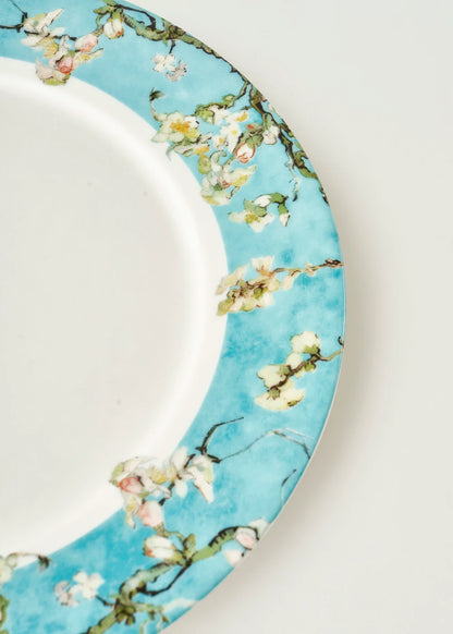 Van Gogh Almond Blossom Porselen Servis Tabağı Turkuaz (27 cm)