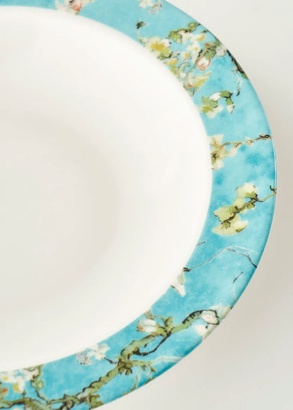Van Gogh Almond Blossom Porselen Çukur Tabak Turkuaz (21 cm)