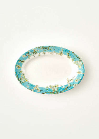 Van Gogh Almond Blossom Porselen Sunum Tabağı Turkuaz (20 cm)