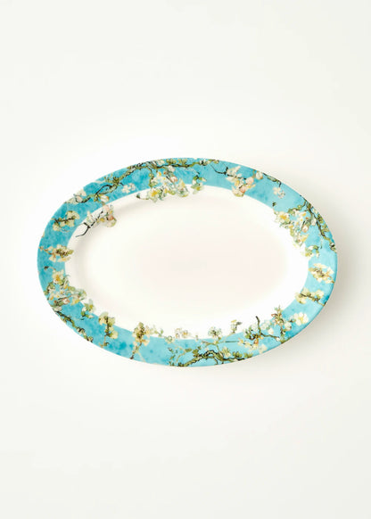 Van Gogh Almond Blossom Porselen Sunum Tabağı Turkuaz (25 cm)