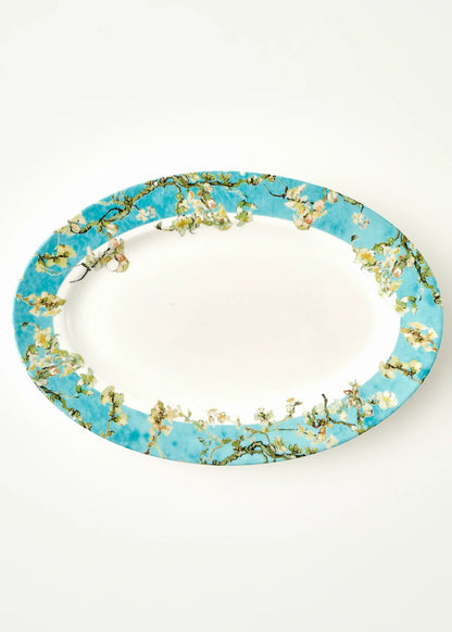 Van Gogh Almond Blossom Porselen Sunum Tabağı Turkuaz (30 cm)