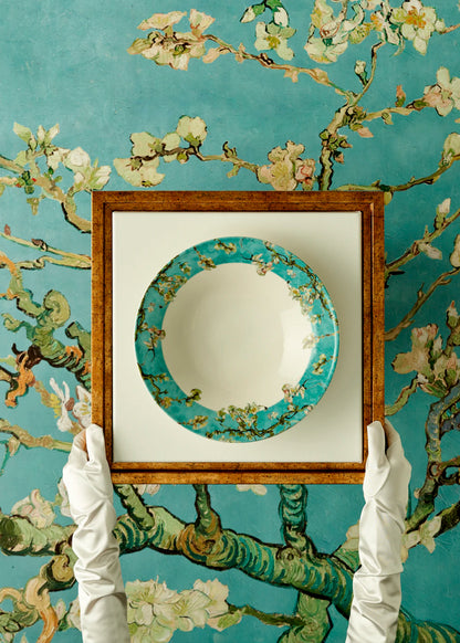 Van Gogh Almond Blossom Porselen Salata Kasesi Turkuaz (29 cm)