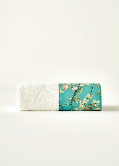 %100 Pamuk Van Gogh Almond Blossom Yüz Havlusu Turkuaz (50x90 cm)