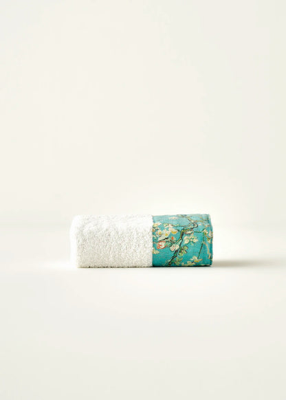 %100 Pamuk Van Gogh Almond Blossom El Havlusu Turkuaz (30x50 cm)