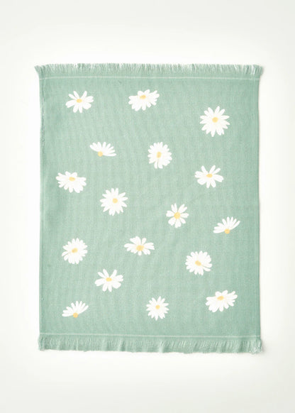 Daisy 2'li Kurulama Bezi Bej-Yeşil (40x50 cm)
