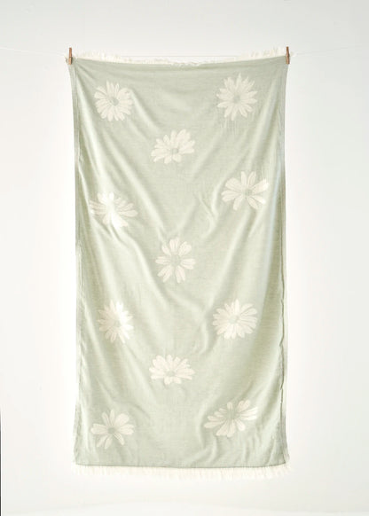 Daisy Pamuklu Peştamal Yeşil (90x160 cm)