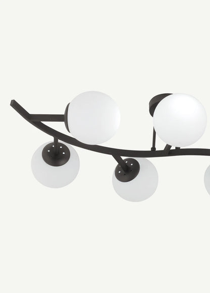 Davis 7'li Avize Siyah (30x105 cm)