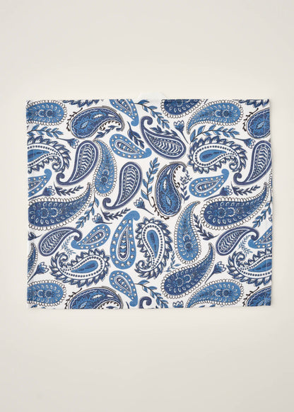Paisley Pamuklu 2'li Kurulama Bezi Mavi (40x50 cm)