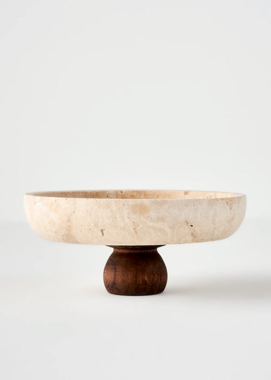 Ephesus Traverten 3'lü Sunum Seti Naturel (25 cm)