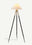 Belvano Tripod Lambader Siyah-Gold (45x143 cm)
