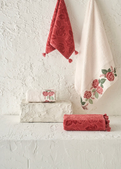 Rose 4 Parça Havlu Seti