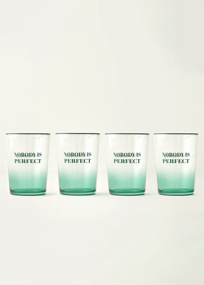 Nobody Is Perfect 4'lü Meşrubat Bardağı Yeşil (510 cc)