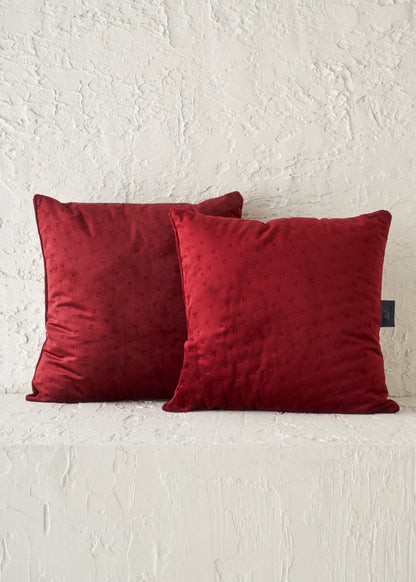 Rita 2'li Dekoratif Kırlent Seti Bordo (43x43 cm)