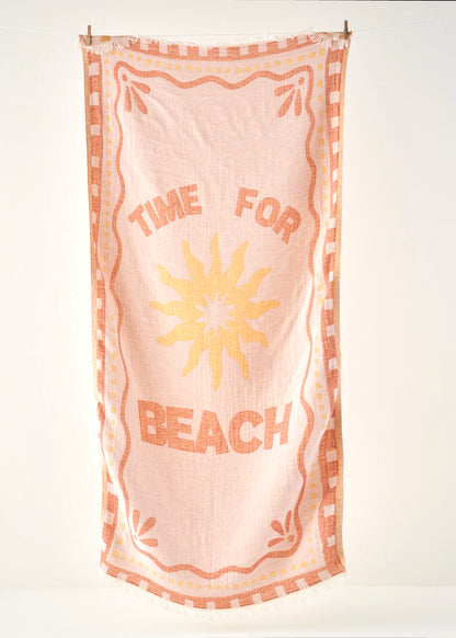 %100 Pamuk Time For Beach Peştamal Kiremit (90x160 cm)