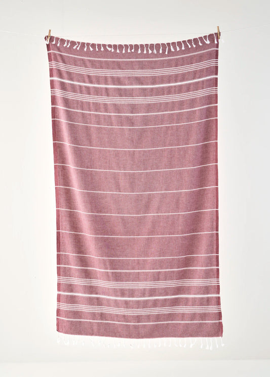 Alona Pamuklu Peştamal Bordo (90x160 cm)