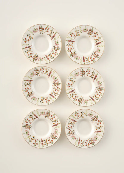 Flores Porselen 6'lı Çay Tabağı Seti (12 cm)