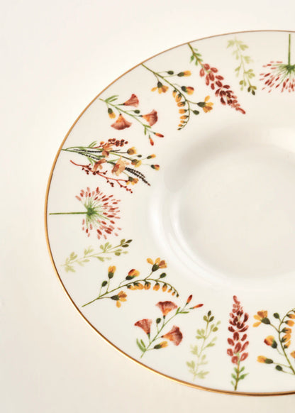 Flores Porselen 6'lı Çay Tabağı Seti (12 cm)