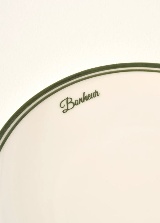 Bonheur Porselen Pasta Tabağı Yeşil (21 cm)