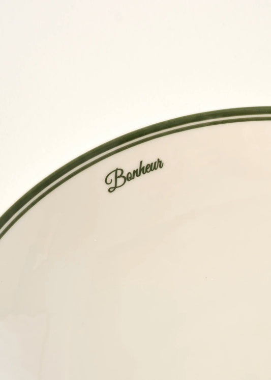 Bonheur Porselen Çukur Tabak Yeşil (20 cm)